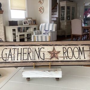“Gathering Room” Wood Plaque